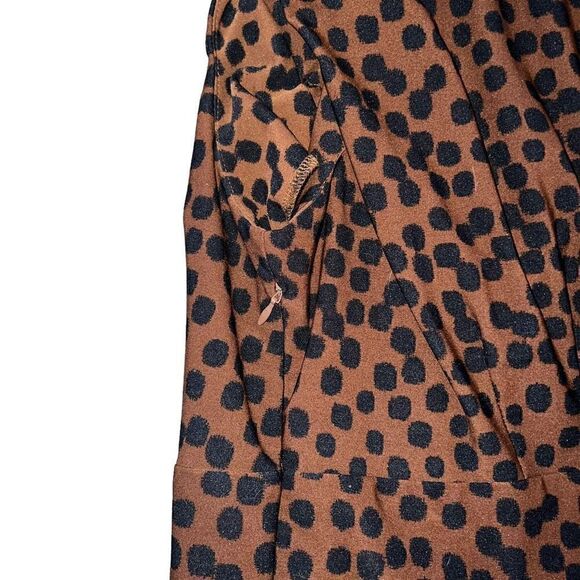 JULIAN TAYLOR Cheetah Print Dress W/ Frilled Bodice Size 4 - Picture 4 of 5